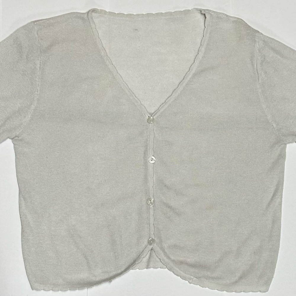 White Button-Up Cardigan